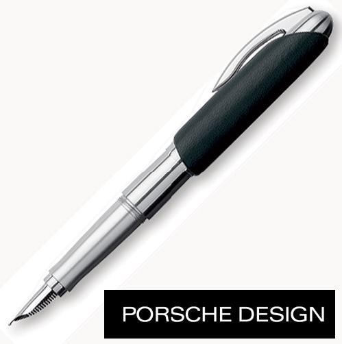 Porsche Design P3150 Black Leather Fountain Pen - Stilografica